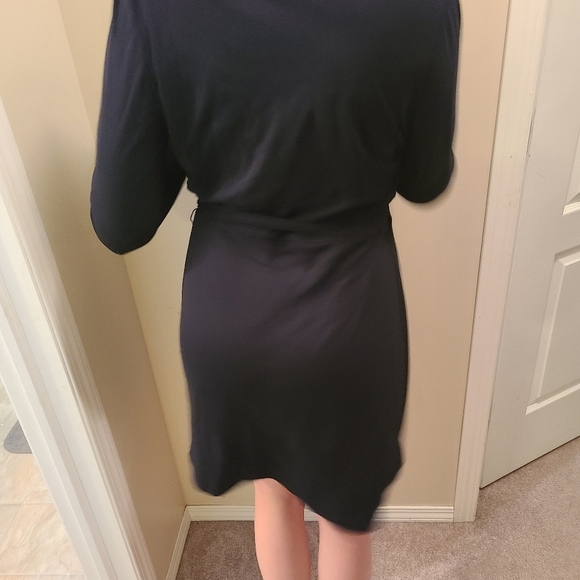 16.) Black Wrap Dress - Picture 3 of 4